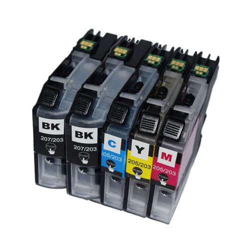 5pack Brother LC203 compatible ink cartridge for Brother MFC J4620DW MFC J5520DW for Brother ...