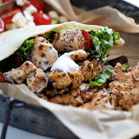 Chicken Souvlaki Pitas - Seasons and Suppers