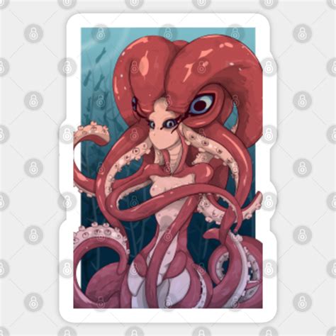 Octopus Girl - Octopus Girl - Sticker | TeePublic