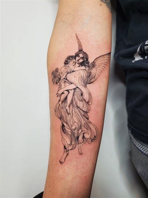 Guardian Angel in memory of my grandma, done by Ligia at Gristle Tattoo in Brooklyn, NY ...