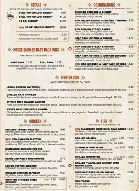 Menu at Cheddar's Scratch Kitchen, Orlando, 875 Osceola Parkway