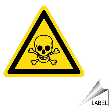 Poison Symbol Label LABEL-TRIANGLE-08 Chemical