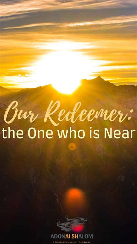 Our Redeemer: the One who is near - learn how Leviticus connects to ...