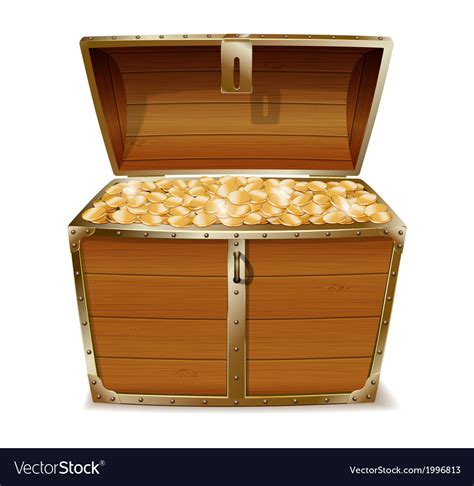 Opened treasure chest Royalty Free Vector Image