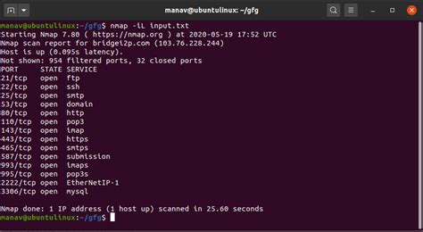 Nmap Command in Linux with Examples - GeeksforGeeks