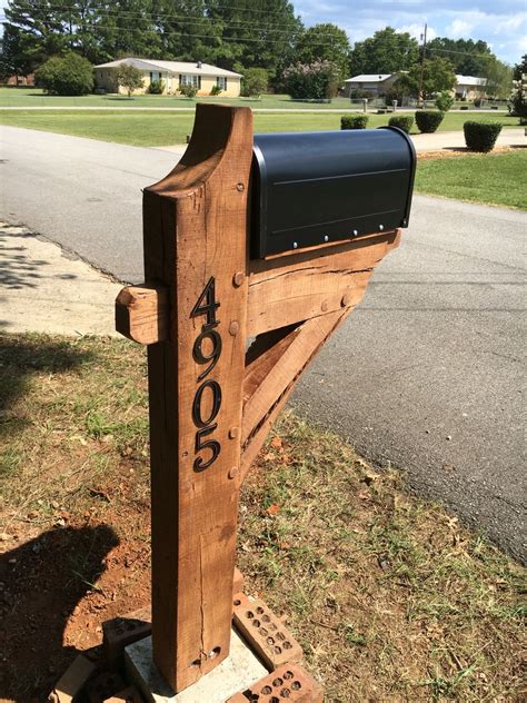 Timber framed mailbox post! | Mailbox design, Diy mailbox, Unique mailboxes