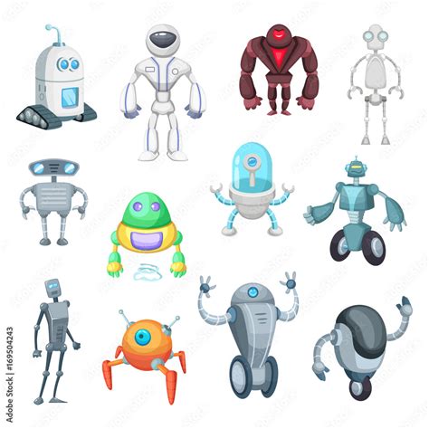 Cute mechanic monsters. Toys for kids. Characters of robots. Vector ...