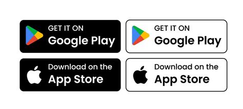 badge google play and app store button download 24237966 Vector Art at Vecteezy