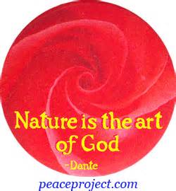 Nature Is The Art Of God - Dante - Button / Pinback or Magnet (1.5") - Peace Resource Project
