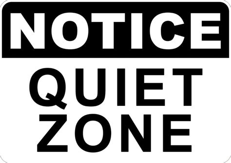 Quiet Zone Printed Sign - Create Signs Australia