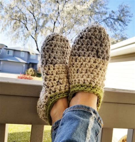 Simple Crochet Slippers Crochet Pattern Crochet Slippers ...