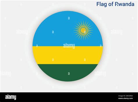 High detailed flag of Rwanda. National Rwanda flag. Africa. 3D ...