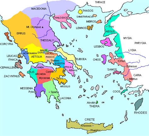 Five Ancient Greek City States