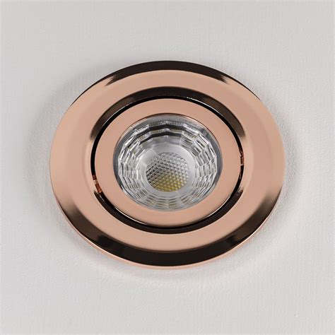 4K Adjustable Rose Gold Fire Rated Tiltable LED Downlights Dimmable ...