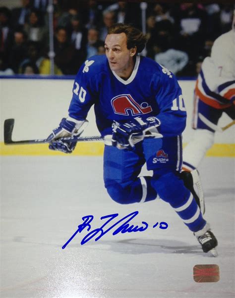 Guy Lafleur Autographed Photo - 8X10 Blue)