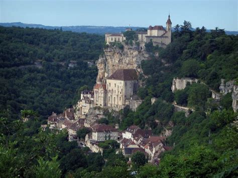 Rocamadour, home of the Black Madonna (Virgin), castle and sanctuaries. A sacred town in the ...