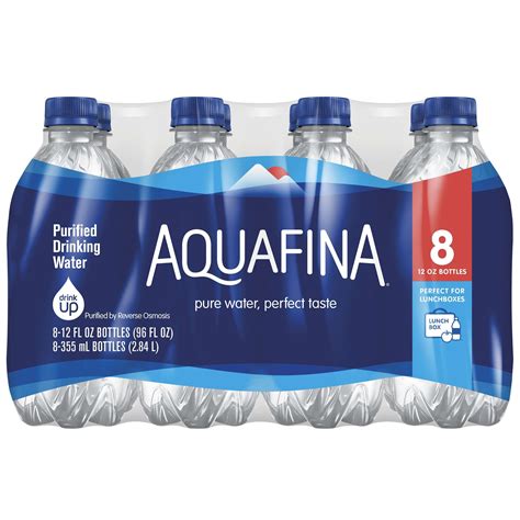 Aquafina Purified Water, 12 oz Bottled Water, 8 Count - Walmart.com