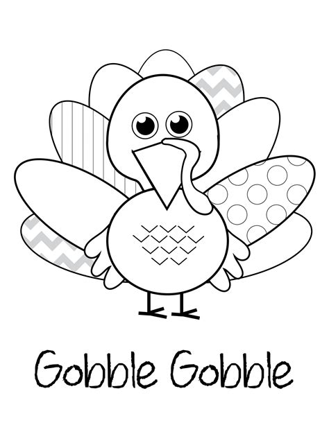 Cute Turkey Coloring Pages