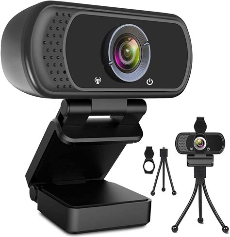 Webcam HD 1080p Web Camera, USB PC Computer Webcam with Microphone, Laptop Desktop Full HD ...