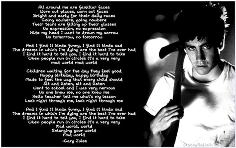 Mad World lyrics Donnie Darko movie! | Mad world lyrics, Lyrics, Music book