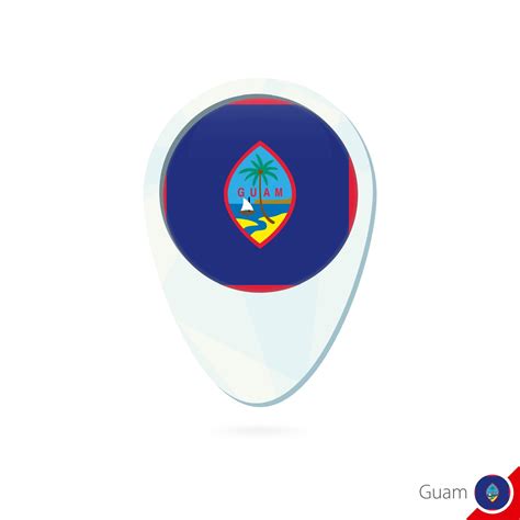 Guam flag location map pin icon on white background. 8078553 Vector Art at Vecteezy