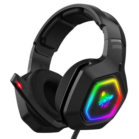 ONIKUMA K10 Gaming Headset,Stereo Bass Surround RGB Noise Cancelling Over Ear Headphones with ...