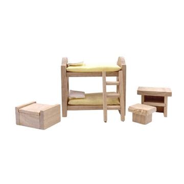 Wooden Dollhouse Furniture - Plan Toys Classic - Bedroom