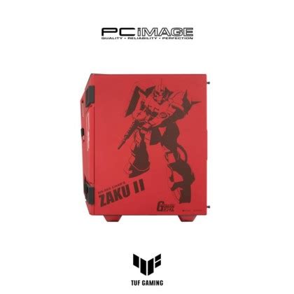 ASUS TUF Gaming GT301 ZAKU II EDITION ATX mid-tower compact case tempered glass side panel AURA ...