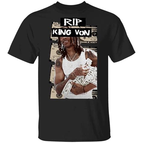 RIP King Von Shirt King Von Merch Money Shirt For Memorial, Rip King V ...