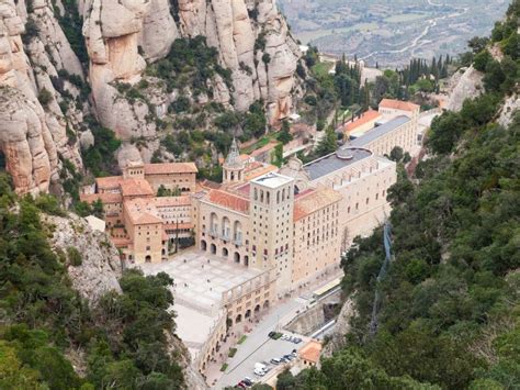 Aerial View of Santa Maria De Montserrat Monastery Stock Photo - Image ...