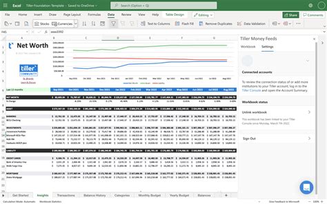 Net Worth Template For Microsoft Excel - Tiller