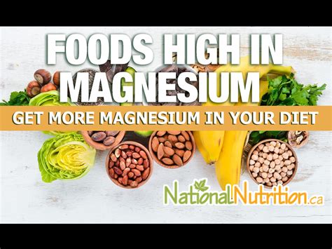 Foods High in Magnesium - National Nutrition Articles