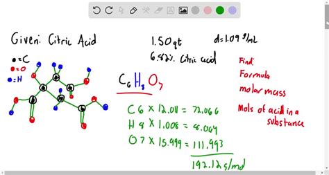 Using the structural formula of citric acid shown in… - SolvedLib