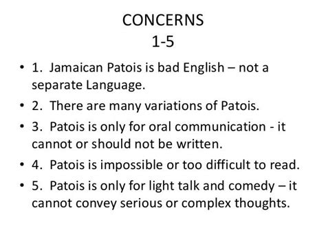 How Jamaican patwah is used. People believe i has very different meanings. Jamaicans use this ...