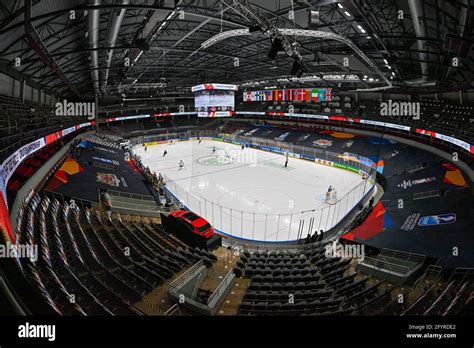 Riga, Latvia. 29th May, 2021. Arena Riga during the 2021 IIHF Ice ...