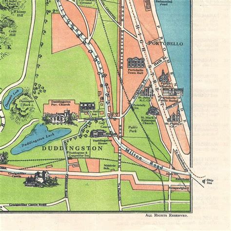 Old Map of Edinburgh and Leith Scotland 19th Century Map - Etsy