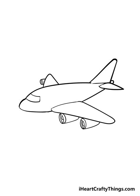 Airplane Drawing - How To Draw An Airplane Step By Step