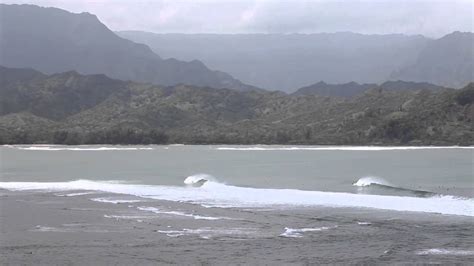 North Shore Surf - Hanalei Bay, Kauai - YouTube