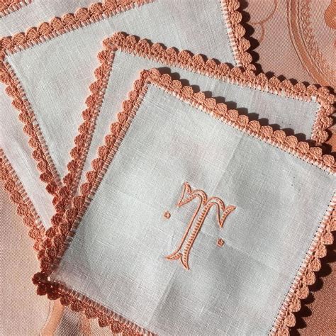 monogrammed cocktail napkins | Monogram cocktail napkins, Applique ...