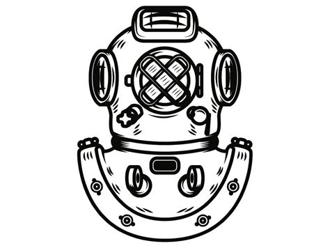 Divers Helmet Drawing at GetDrawings | Free download