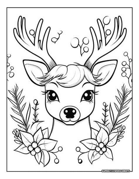 Reindeer Coloring Pages Printable