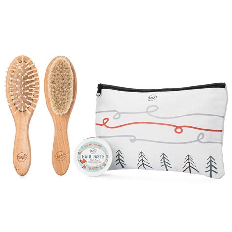 Baby / Toddler Hairstyling Set With Soft Bristle Hairbrush, Hard Brist ...