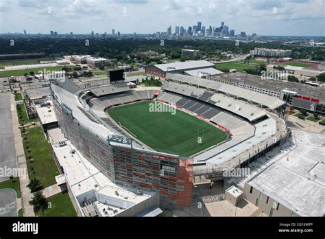 An aerial view of TDECU Stadium on the campus of the University of ...