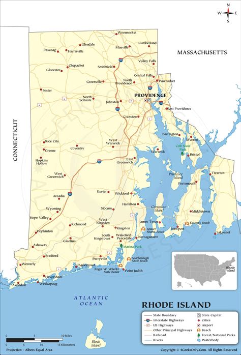 PDF of Rhode Island Map, Rhode Island Map PDF