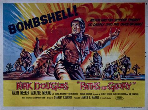 Original Paths of Glory Movie Poster - Stanley Kubrick - Kirk Douglas - War