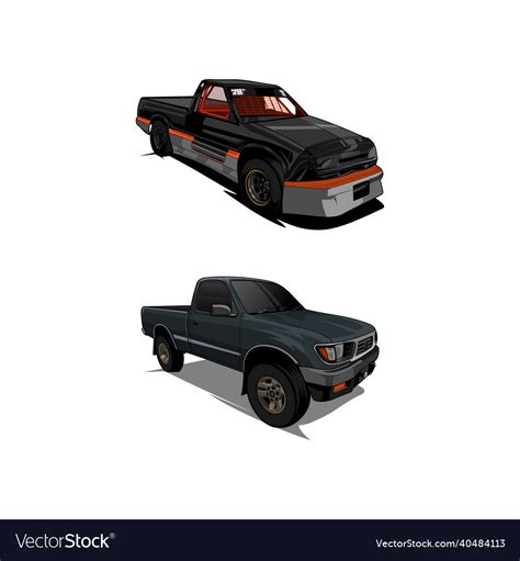 Pickup truck Royalty Free Vector Image - VectorStock