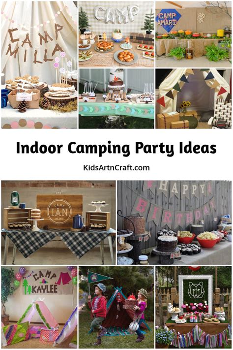 Indoor Camping Party Ideas - Kids Art & Craft