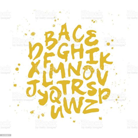 Gold Vector Alphabet Letters Stock Illustration - Download Image Now ...