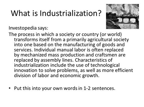 Industrialization: What It Is, Examples, And Impacts On, 54% OFF