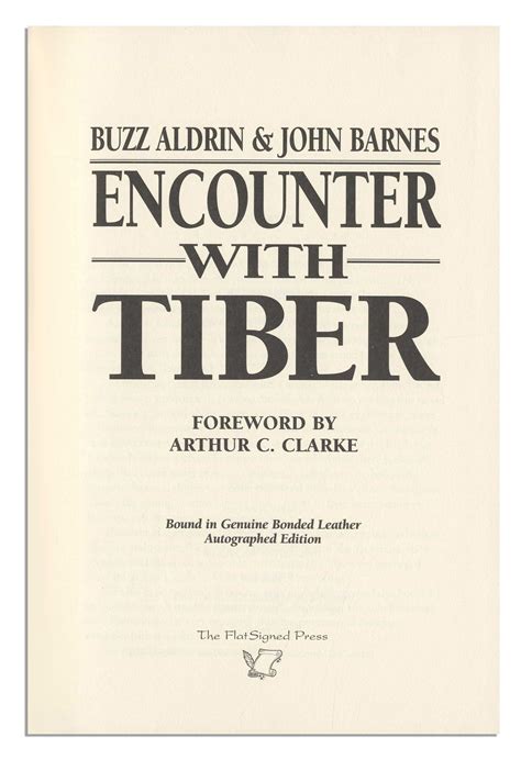 Lot Detail - Buzz Aldrin ''Encounter With Tiber'' -- Limited Edition Book Signed -- #975 of ...